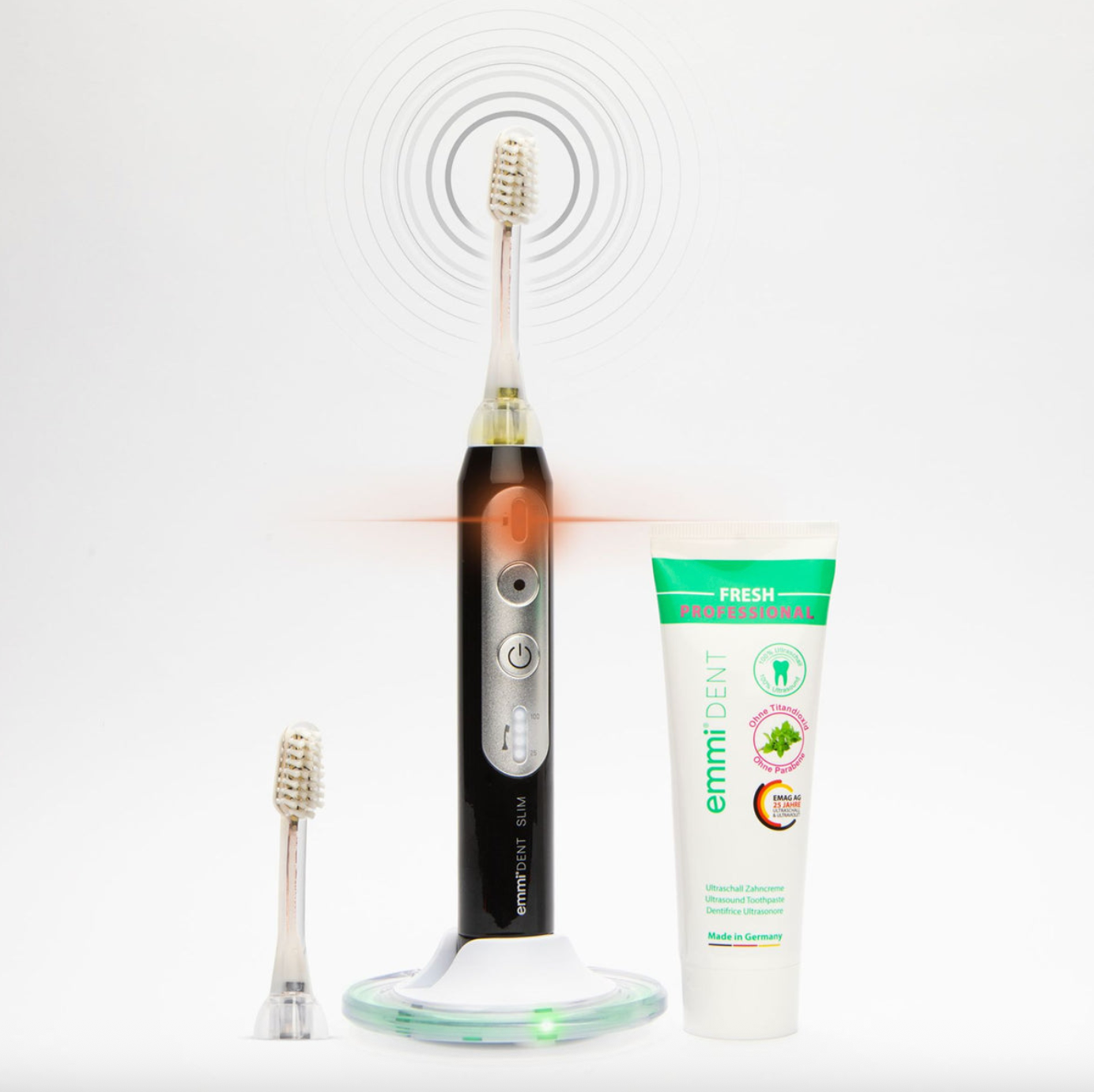 emmi®-dent Slim Ultralydtandbørstesæt Sort